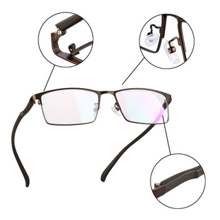 Kane Metal Square Eyeglasses - LifeArtVision