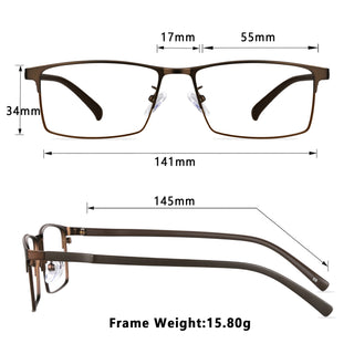 Kane Metal Square Eyeglasses - LifeArtVision