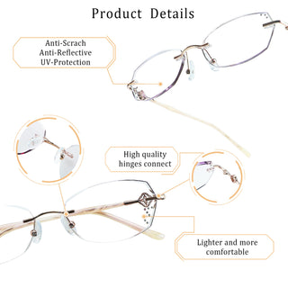 Tracy Metal Square Eyeglasses - LifeArtVision