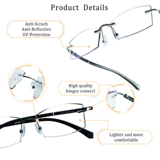 Raymond Metal Rectangle Eyeglasses - LifeArtVision