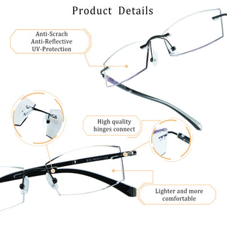 Raymond Metal Rectangle Eyeglasses - LifeArtVision