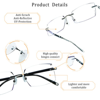 Brisa Metal Rectangle Eyeglasses - LifeArtVision