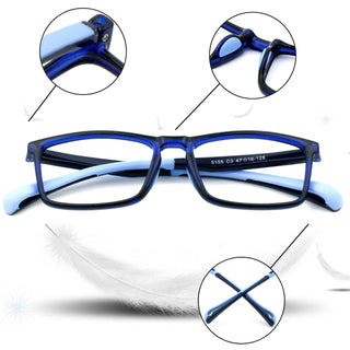 Austin TR &Silica gel Rectangle Kid's Eyeglasses - LifeArtVision