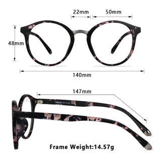 Kylie Plastic Oval Eyeglasses - LifeArtVision