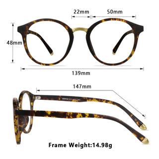 Kylie Plastic Oval Eyeglasses - LifeArtVision