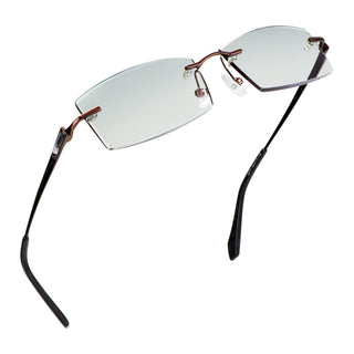 Elite Metal Rectangle Rimless glasses - LifeArtVision