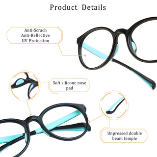 Adrian TR & Silica Gel Oval Kid's Eyeglasses - LifeArtVision