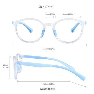 Adrian TR & Silica Gel Oval Kid's Eyeglasses - LifeArtVision