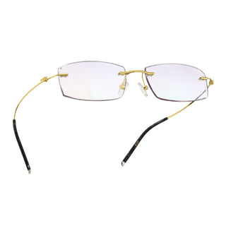 Cole Metal Rectangle Rimless glasses - LifeArtVision