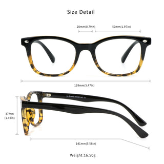 Logan Plastic Rectangle Eyeglasses - LifeArtVision