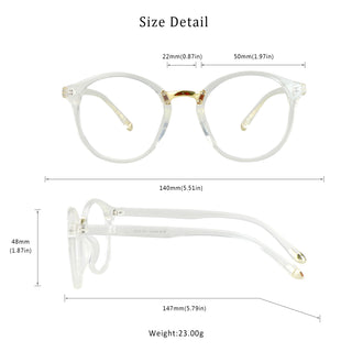 Kylie Plastic Oval Eyeglasses - LifeArtVision