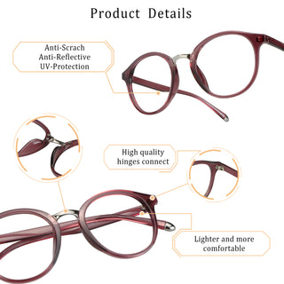 Kylie Plastic Oval Eyeglasses - LifeArtVision