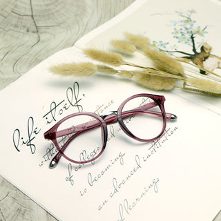 Kylie Plastic Oval Eyeglasses - LifeArtVision