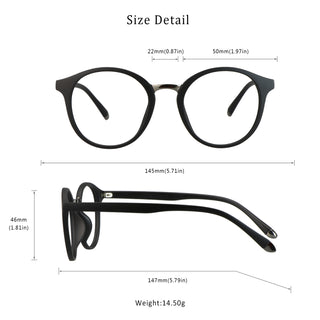 Kylie Plastic Oval Eyeglasses - LifeArtVision