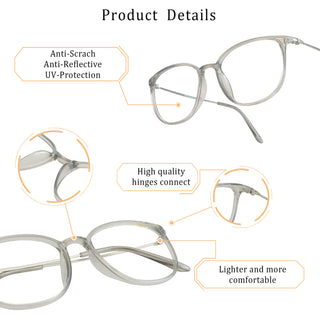 Zoe Plastic Oval Eyeglasses - LifeArtVision